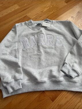 🆕Pure Barre Light Gray 'BARRE' Crewneck Sweatshirt